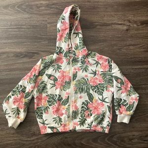 Zara Girls Flowery Hoodie